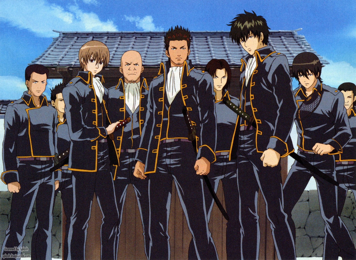 gintama hijikata toushirou kondou isao okita sougo shinsengumi